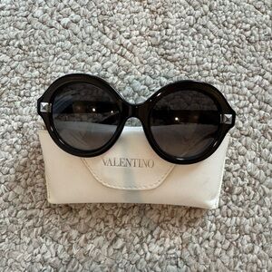Valentino Black Oversized Sunglasses